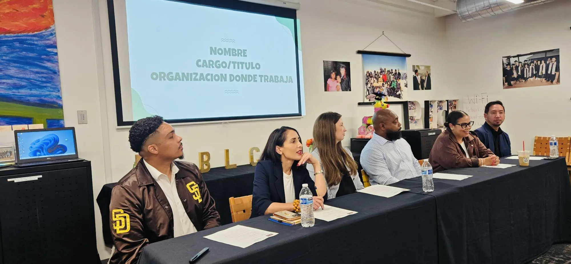 Brenda participating in a community panel