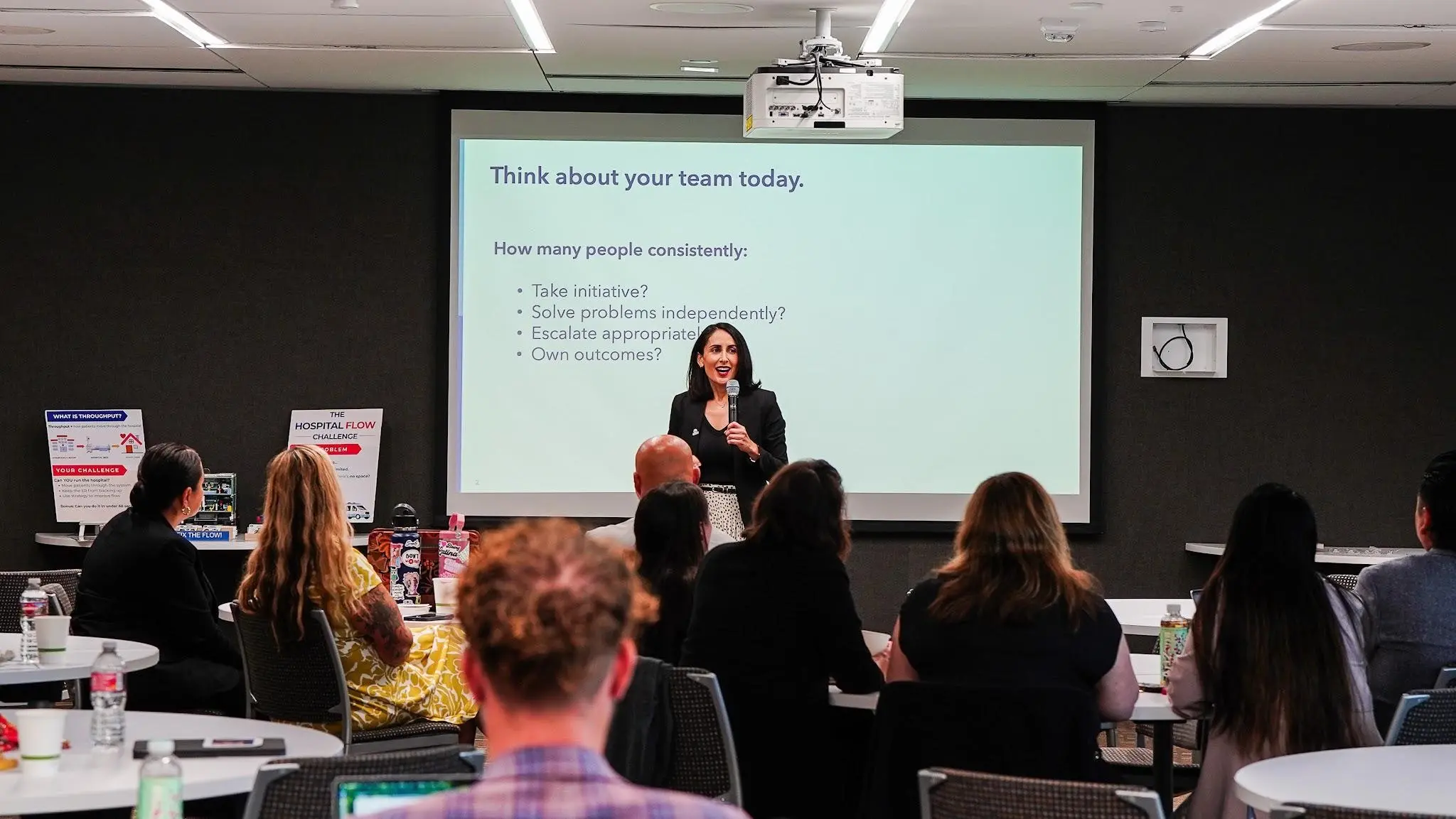 Brenda Sillas speaking to healthcare leaders